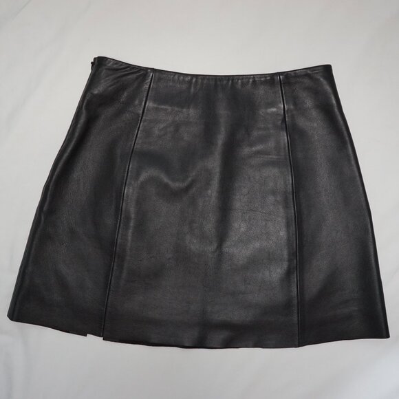 Reformation Veda Margie Leather Mini Skirt - Size 2 - Picture 6 of 14